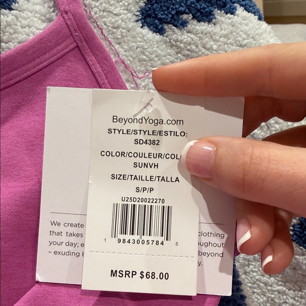 Beyond Yoga Vibrant Pink Sports Bra - Picture 2 of 2